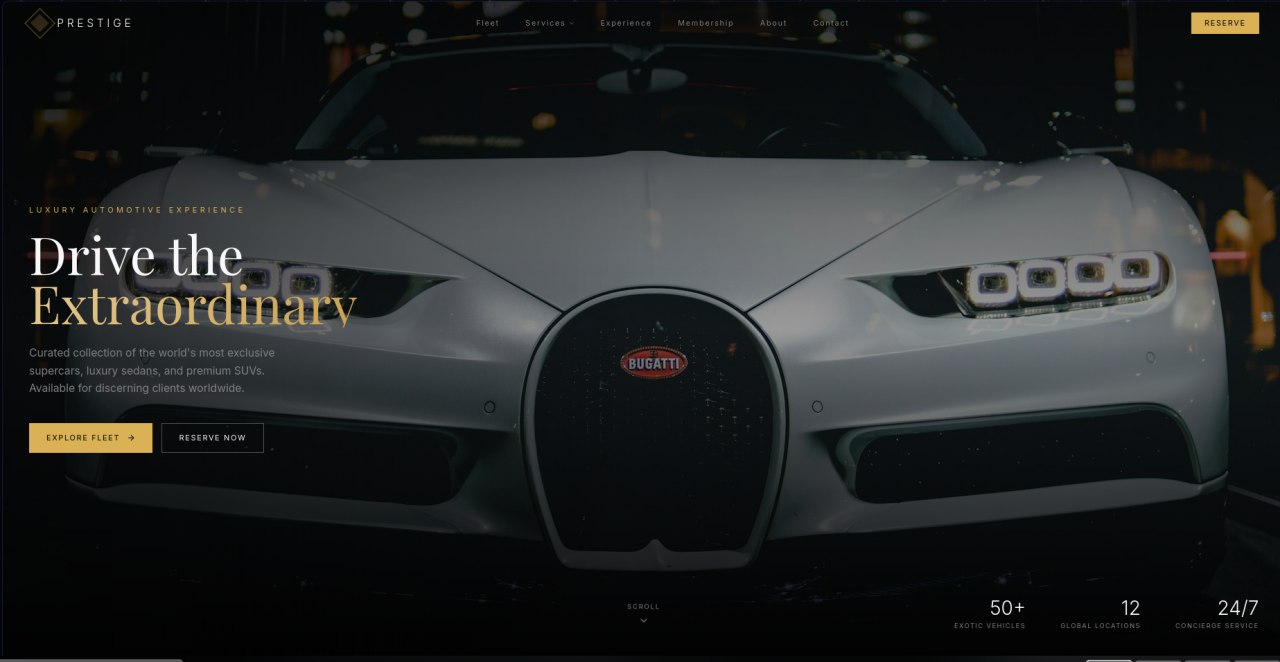 PRESTIGE website preview