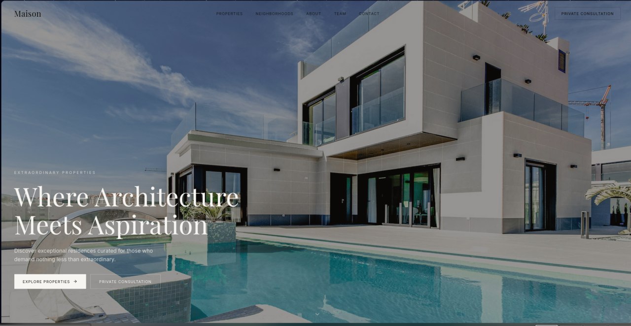Maison website preview